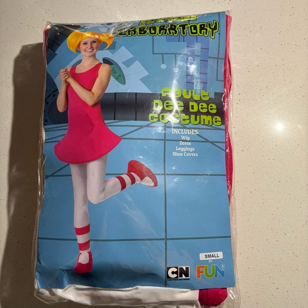 Dexter’s Laboratory Dee Dee Adult Costume Small Cartoon Network vintage